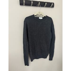 Ledbury (made in Italy) extra fine merino wool, gray long sleeve sweater, size M